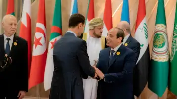 رئاسة الجمهوية بعد لقاء الرئيسين السيسي والأسد: استقرار سوريا مصلحة مصرية