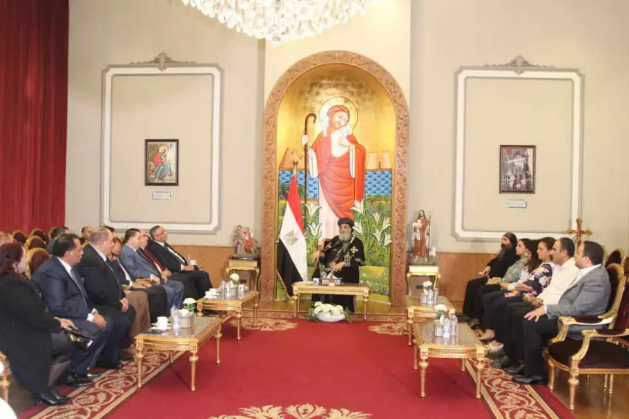 المرشح عبدالسند يمامة يلتقي البابا تواضروس بالمقر البابوي