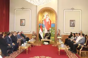 المرشح عبدالسند يمامة يلتقي البابا تواضروس بالمقر البابوي