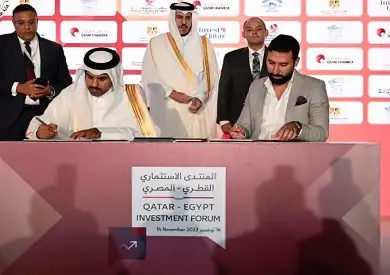 مصر وقطر يوقعان عددا من الاتفاقيات التجارية