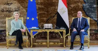رئيسة المفوضية الأوروبية من العريش: مصر حليف استراتيجي ونعمل على التهدئة في غزة