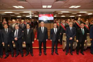 أعضاء النيابة العامة الجدد يؤدون اليمين القانونية أمام وزير العدل بحضور النائب العام