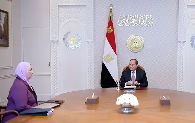 السيسي يجتمع مع وزيرة التضامن لمتابعة جهود إنفاذ المساعدات للفلسطينيين