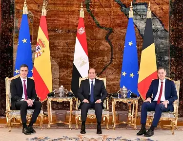 السيسي يستقبل رئيسي وزراء إسبانيا وبلجيكا لبحث تطورات الأوضاع في قطاع غزة
