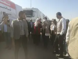 وزيرة التضامن من معبر رفح: نحافظ على أرض مصر الحبيبة.. وغزة ستعود والنصر قادم
