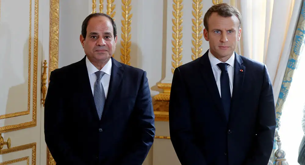 السيسي لنظيره الفرنسي: يجب وقف إطلاق النار في غزة والتوسع في إدخال المساعدات الإنسانية للقطاع