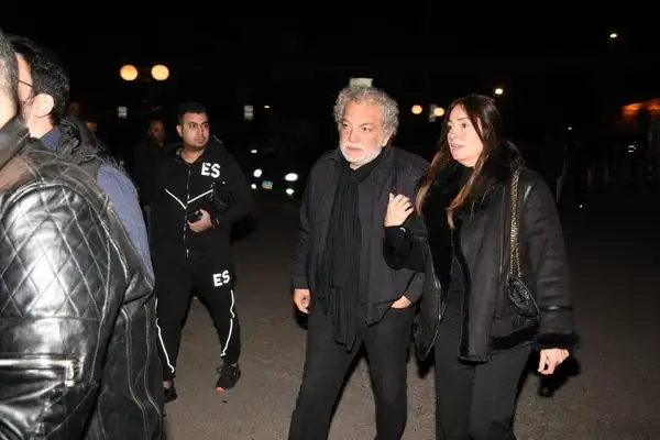سيد رجب وإيمان العاصي في عزاء ناهد فريد شوقي