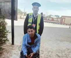 انتخابات الرئاسة.. الشاب يوسف جلال من ذوي الاحتياجات الخاصة: نزلت أشارك عشان أنتخب السيسي