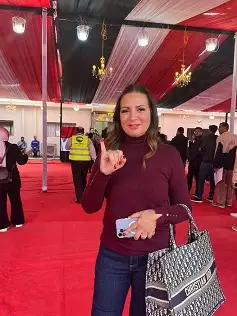 الإعلامية ريهام السهلي رئيس شبكة dmc تدلي بصوتها في الانتخابات الرئاسية