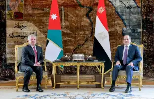 السيسي وملك الأردن: يجب نفاذ المساعدات بالكميات والسرعة اللازمة للتخفيف من معاناة أهالي غزة