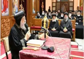 البابا تواضروس الثاني يعلن توقف اجتماع الأربعاء حتى بداية الصوم الكبير