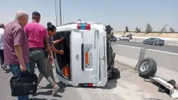 إصابة 9 عمال في انقلاب ميكروباص ببورسعيد