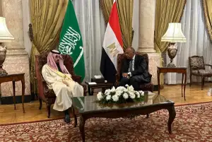 شكري يلتقي نظيره السعودي قبل اجتماع لجنة المتابعة والتشاور السياسي بين مصر والسعودية