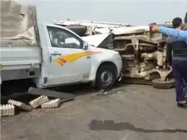إصابة 9 أشخاص إثر انقلاب سيارة ربع نقل في أسوان