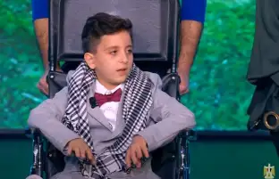 الطفل الفلسطيني عبدالله الكحيل: نفسي أحضن الرئيس السيسي وأبوسه