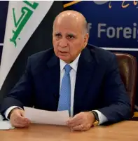 وزير خارجية العراق: واشنطن اعتذرت لبغداد لعدم إبلاغها مسبقًا بغارات جوية على أراضينا