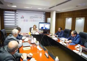 التخطيط تناقش مع رئيس مجلس إدارة مدينة طربول الصناعية اهم إنجازات المدينة خلال العام الماضى