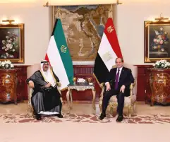 أمير الكويت يبعث ببرقية شكر إلى الرئيس السيسي