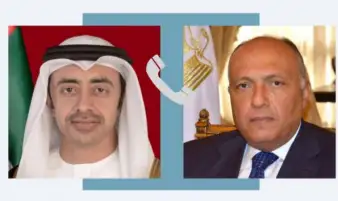 وزير الخارجية ونظيره الإماراتي يبحثان تطورات التحركات الإسرائيلية الأخيرة في رفح الفلسطينية