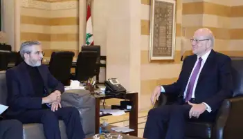 رئيس حكومة تصريف الأعمال اللبنانية ووزير الخارجية الإيراني بالإنابة يبحثان العلاقات الثنائية