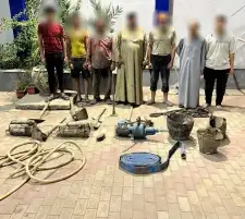 ضبط 7 أشخاص بتهمة التنقيب عن الآثار في الغربية