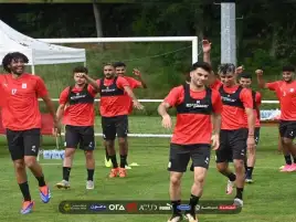 المنتخب الأوليمبي يختتم تدريباته استعدادا لودية أوكرانيا فى معسكر فرنسا