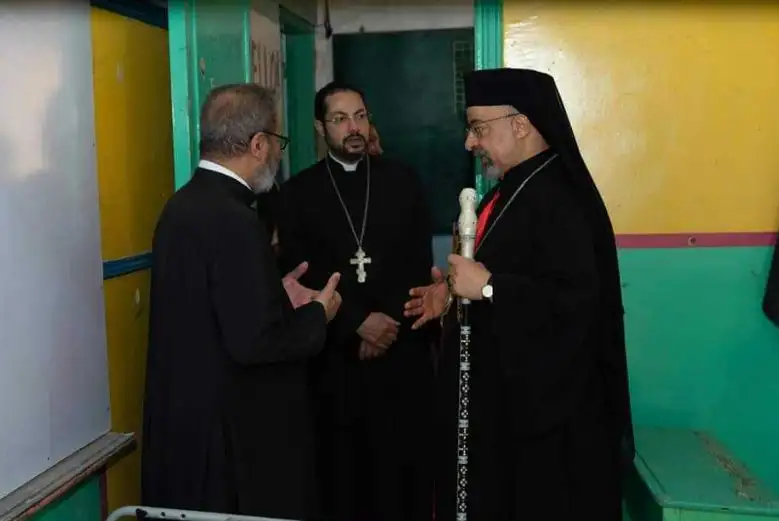 بطريرك الأقباط الكاثوليك يزور المدرسة الجديدة بالإيبارشية البطريركية