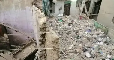 انهيار عقار مكون من 3 طوابق ببولاق أبوالعلا