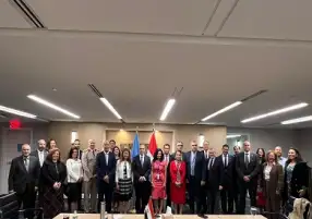 وزير الخارجية يلتقي بالمصريين العاملين بمقر الأمم المتحدة في نيويورك