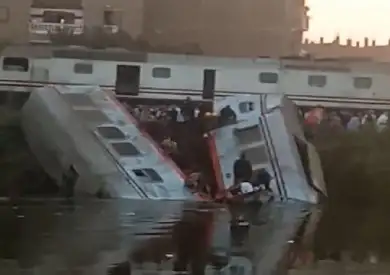حادثة قطاري المنيا.. الصحة: إصابة 20 راكبا في حصر مبدئي