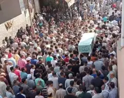 تشييع جثمان طالب الدقهلية أحد ضحايا حادث أتوبيس الجلالة