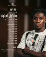 ظهور محمد الننى فى تشكيل الجزيرة ضد خورفكان في الدوري الإماراتي