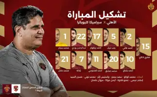 تشكيل سيراميكا لمواجهة الأهلى في دروي نايل