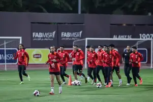 الاهلي يؤدي تدريباته استعدادًا لمباراة زد في الدوري ‏