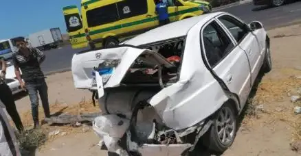 إصابة 4 أشخاص في حادث تصادم سيارتين على طريق سفاجا- الغردقة بالبحر الأحمر