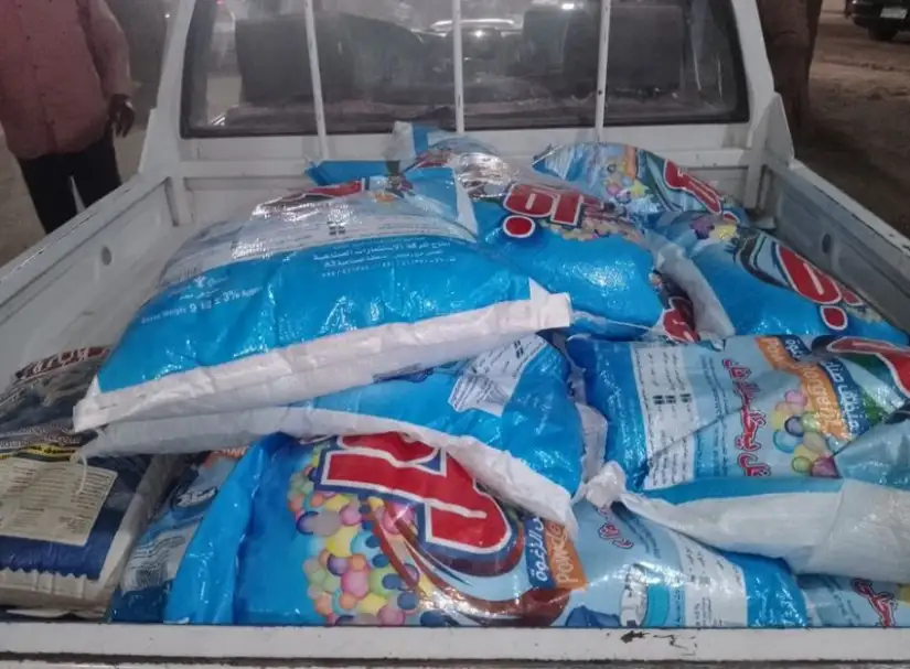 ضبط نصف طن منظفات مجهولة المصدر في الأقصر