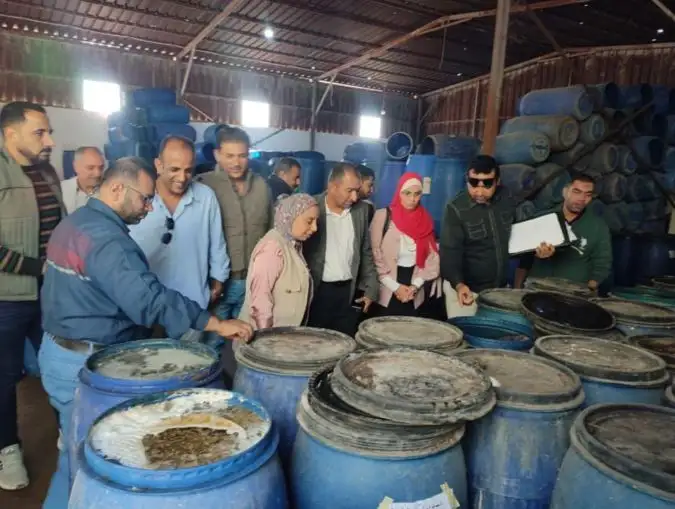 إعدام 3 أطنان ملح ومخللات غير صالحة للاستهلاك في حملة صحية بالإسماعيلية