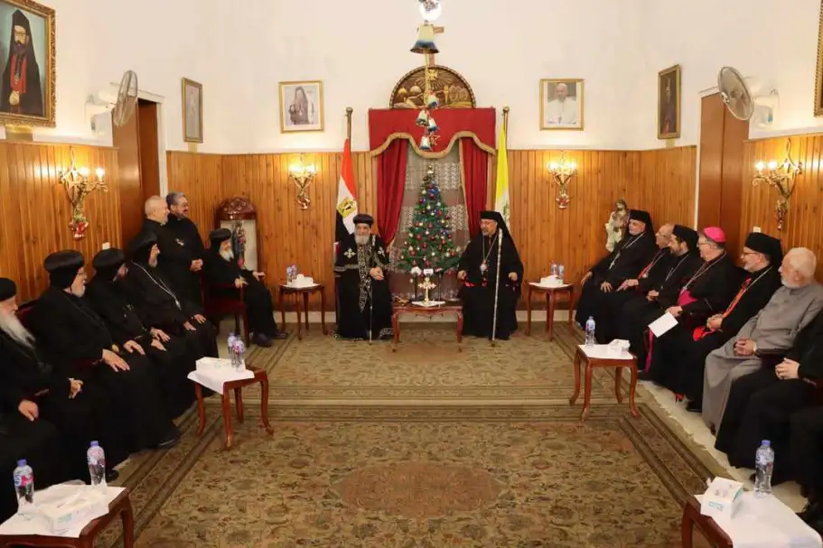 بطريرك الأقباط الكاثوليك يستقبل البابا تواضروس الثاني للتهنئة بعيد الميلاد المجيد