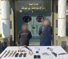 ضبط عنصرين إجراميين تخصصا فى الاتجار بالأسلحة النارية في القليوبية
