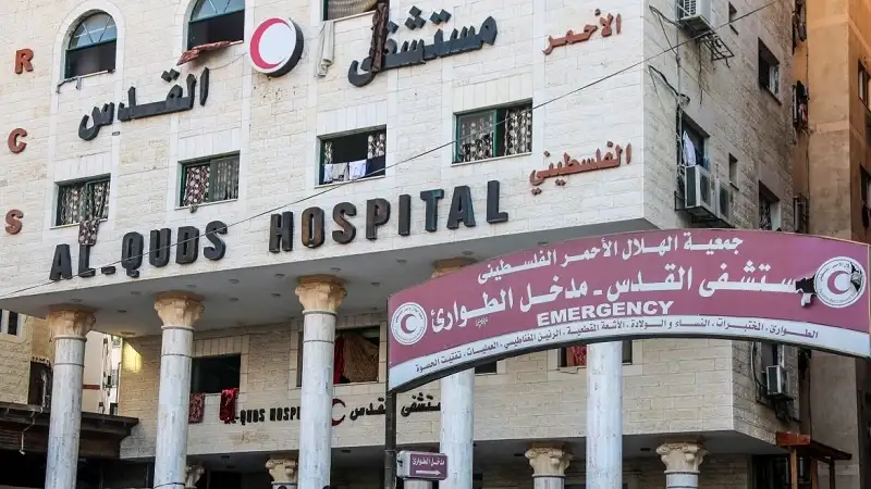بعد تدميره على يد الاحتلال.. الهلال الأحمر الفلسطيني يعيد تشغيل مستشفى القدس بغزة