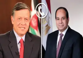 السيسي يتلقى اتصالا من ملك الأردن للتهنئة بعيد الفطر