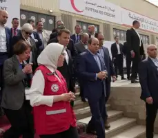 الهلال الأحمر عن زيارة الرئيسين وماكرون للعريش: لمسنا حرصا على معرفة كيفية إدارة مساعدات غزة
