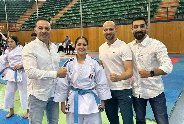 سلمى عمر تفوز بالمركز الثالث في بطولة الجمهورية للكاراتيه
