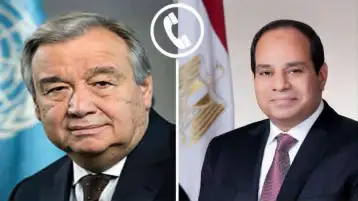 السيسي يتلقى اتصالا من جوتيريش ويشدد على ضرورة الاتفاق على مسار يفضي إلى إقامة دولة فلسطين