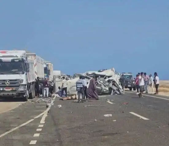 مصرع شخص وإصابة آخر في حادث تصادم بطريق مرسى علم جنوب مرسي علم بالبحر الأحمر