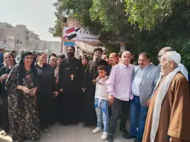 روح واحدة وطن واحد.. مظاهر للوحدة الوطنية بين أهالي أبو النمرس بالانتخابات