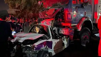 إصابة 9 أشخاص في تصادم ميكروباص وتريلا بطريق وادي القمر بالإسكندرية