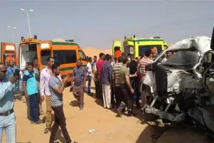 إصابة 9 أشخاص فى تصادم سيارتين على الطريق الإقليمي بالشرقية