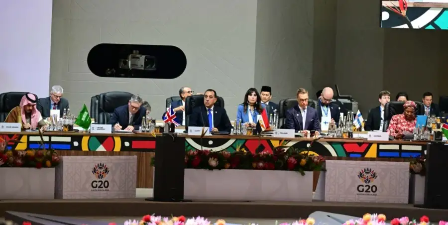 رئيس الوزراء يشارك في فعاليات الجلسة الافتتاحية لقمة مجموعة العشرين (G20) لعام 2025 بجوهانسبرج