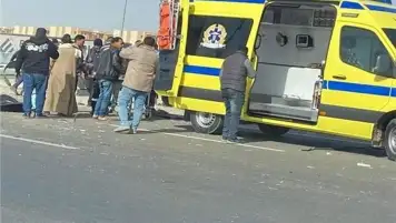 إصابة 10 أشخاص إثر حادث انقلاب تروسيكل في الشرقية
